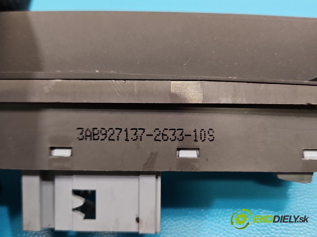 Vw Passat B7 2010-2014 1.6 tdi 105 HP manual 77 kW 1598 cm3 5- prepínač brzda: ručný 3AB927137 (Prepínacie páčky pod volantom)