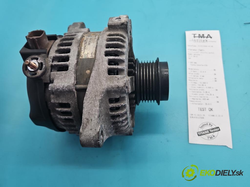 Toyota Corolla E15 2007-2014 1.6 vvti 132 hp manual 97 kW 1598 cm3 4- Alternator 27060-0T091 (Alternátor)