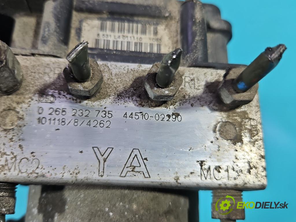 Toyota Corolla E15 2007-2014 1.6 vvti 132 hp manual 97 kW 1598 cm3 4- čerpadlo abs 0265232735 (Pumpa ABS)