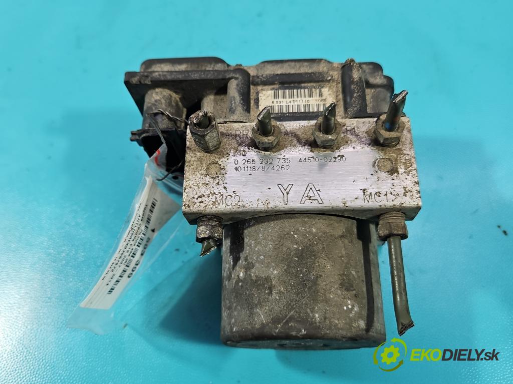 Toyota Corolla E15 2007-2014 1.6 vvti 132 hp manual 97 kW 1598 cm3 4- čerpadlo abs 0265232735 (Pumpa ABS)