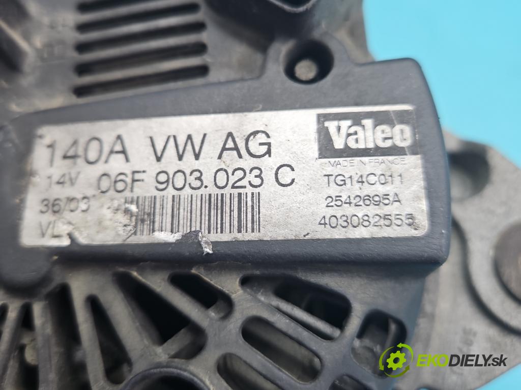 Audi A4 B6 2000-2004 1.9 tdi 101 HP manual 74 kW 1896 cm3 5- Alternator 06F903023C (Alternátor)