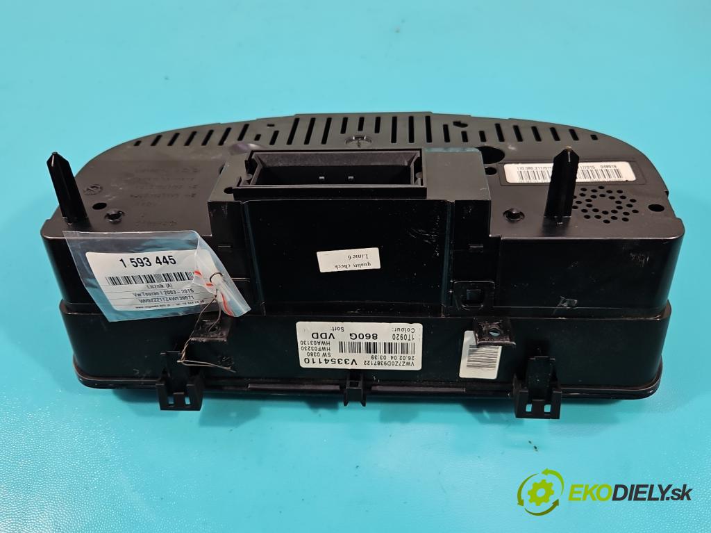 Vw Touran I 2003-2015 2.0 tdi 136 HP manual 100 kW 1968 cm3 5- prístrojovka/ budíky 1T0920860G (Prístrojová doska)