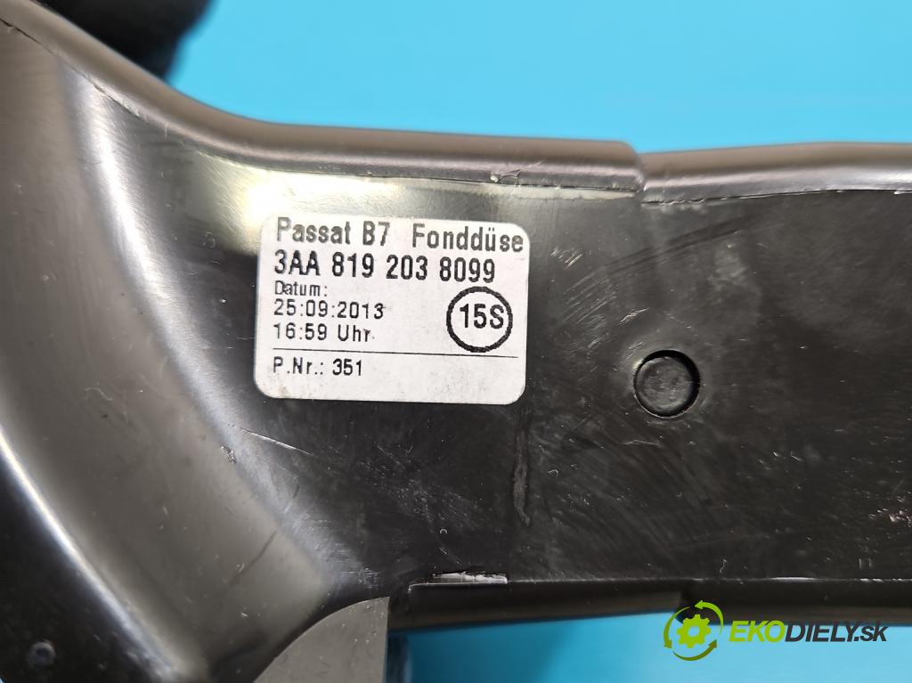 Vw Passat B7 2010-2014 1.6 tdi 105 HP manual 77 kW 1598 cm3 5- Mřížka: kúrenia ostatné 3C0819203