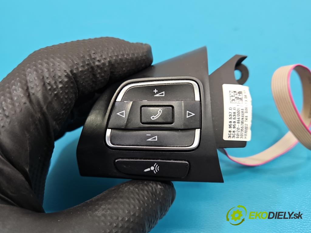 Vw Passat B7 2010-2014 1.6 tdi 105 hp manual 77 kW 1598 cm3 5- Přepínač multifunkční: řízení: 3C8959537D (Páčky pod volantem)