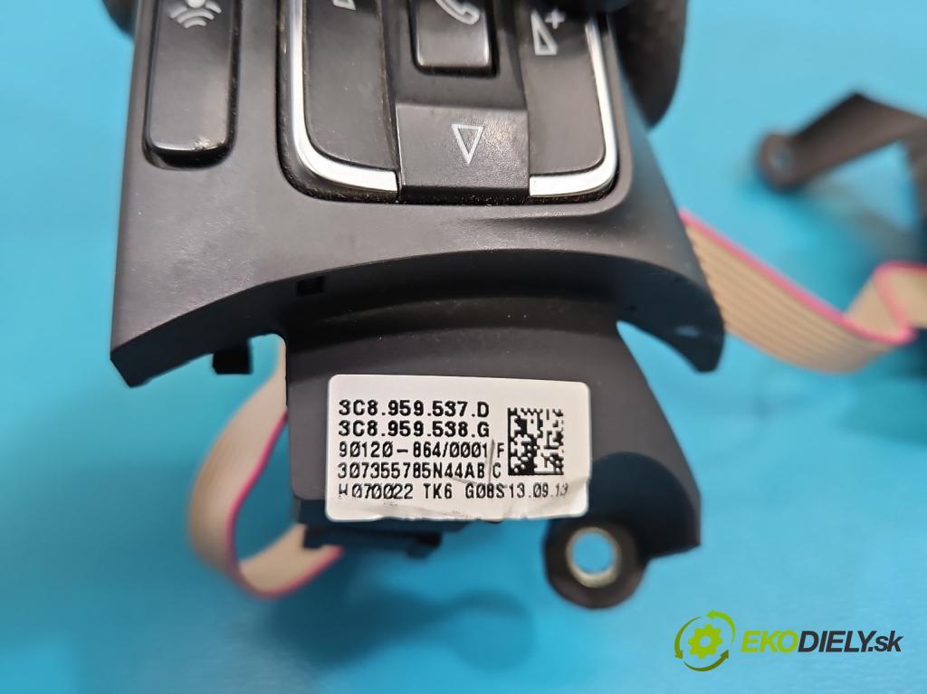 Vw Passat B7 2010-2014 1.6 tdi 105 hp manual 77 kW 1598 cm3 5- Přepínač multifunkční: řízení: 3C8959537D (Páčky pod volantem)