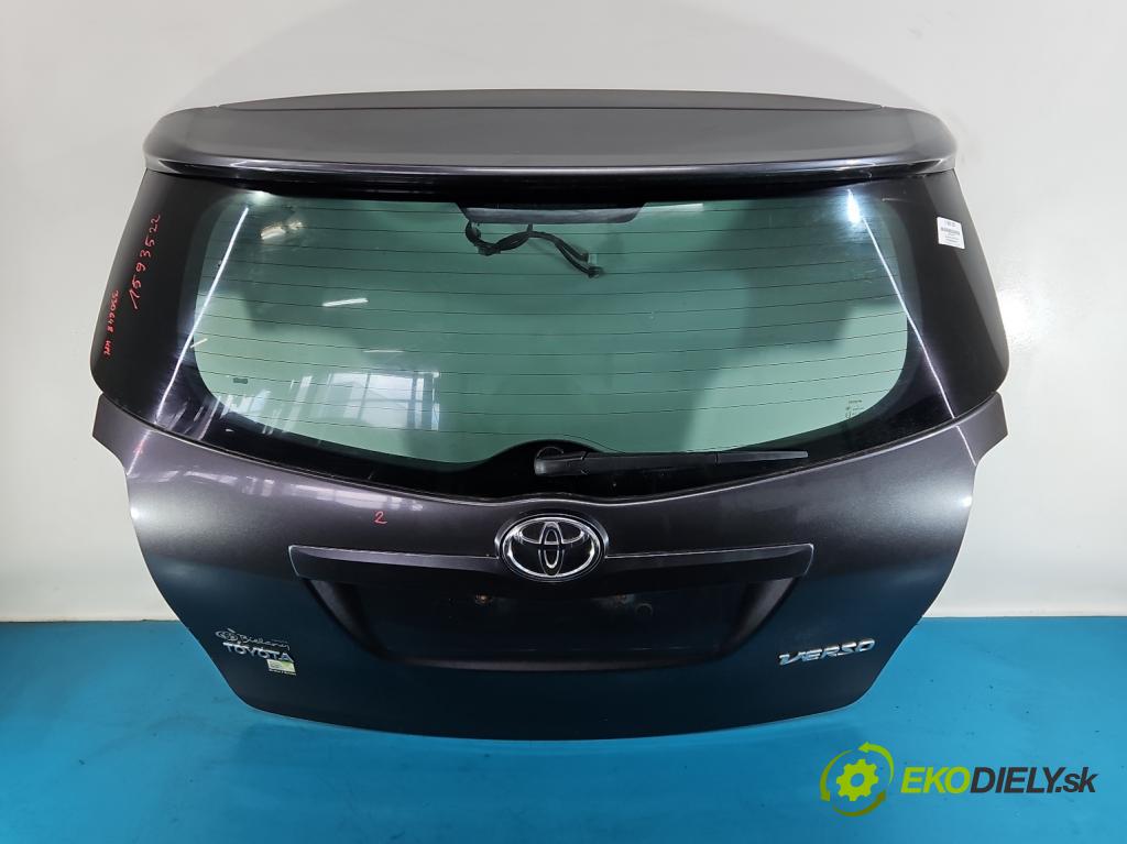Toyota Verso 2009-2018 2.2 d4d 2AD 150 HP automatic 110 kW 2231 cm3 5- zadna kufor  (Kapota zadná (kufor))