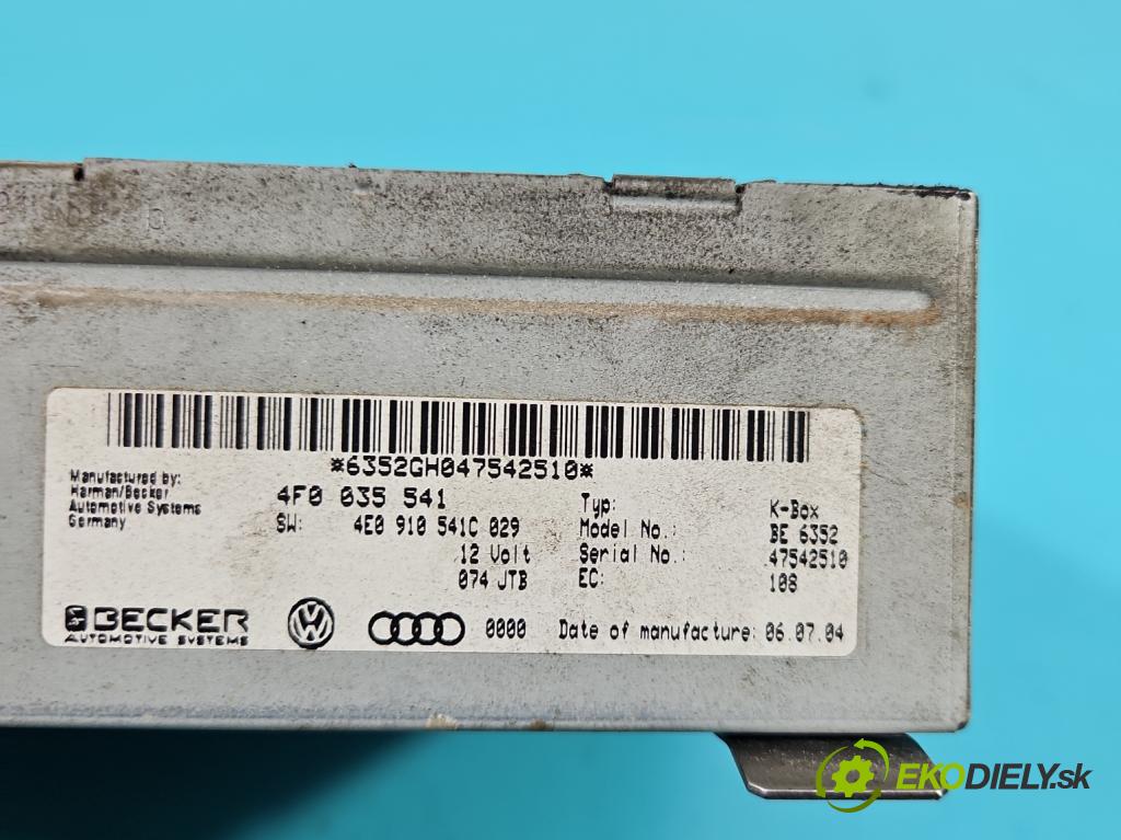 Audi A6 C6 2004-2011 3.0 tdi 224hp automatic 165 kW 2967 cm3 4- riadiaca jednotka ostatné 4F0035541
