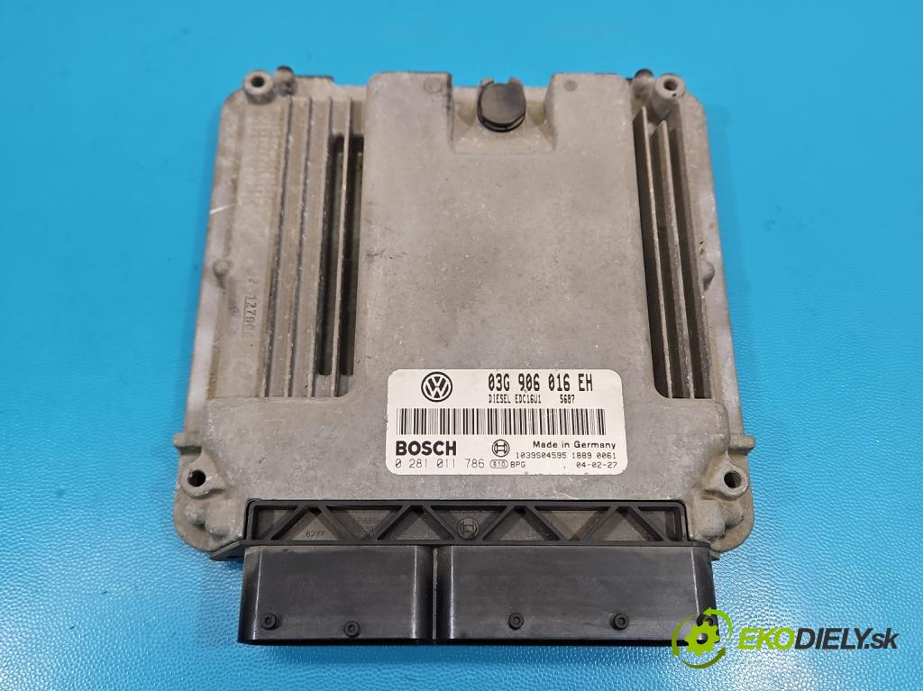 Vw Touran I 2003-2015 2.0 tdi 136 HP manual 100 kW 1968 cm3 5- riadiaca jednotka motora 03G906016EH