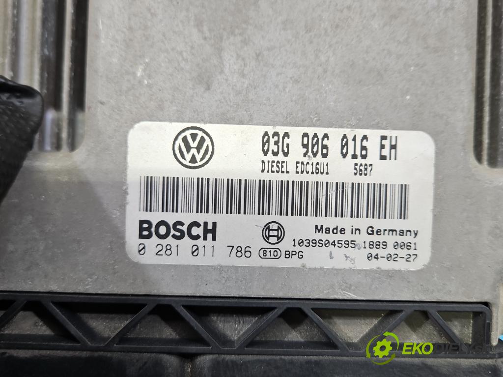 Vw Touran I 2003-2015 2.0 tdi 136 HP manual 100 kW 1968 cm3 5- riadiaca jednotka motora 03G906016EH