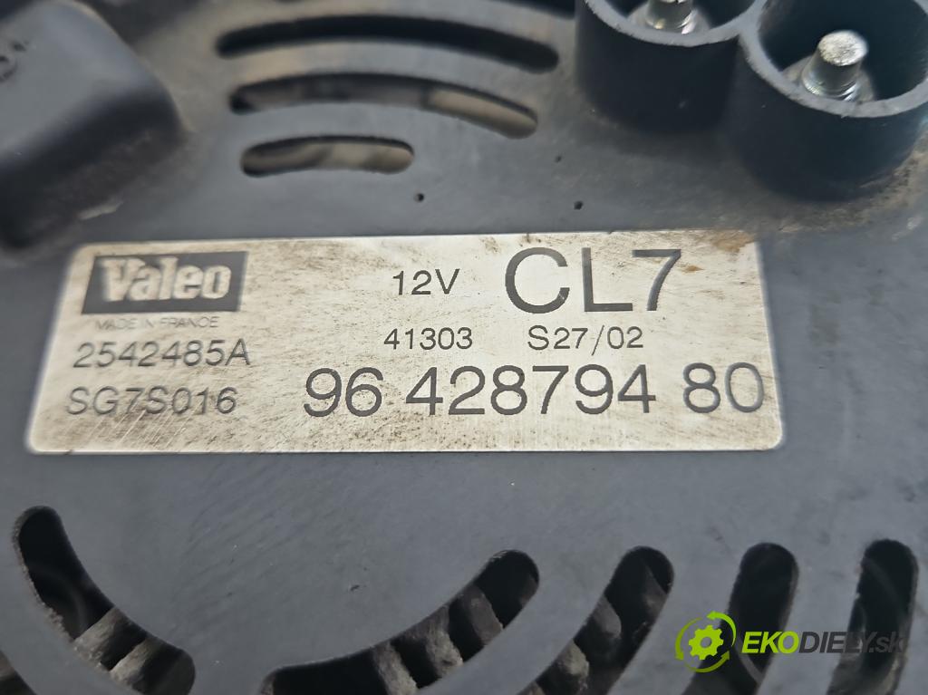 Citroen C3 I 2002-2009 1.1 8V 60 HP manual 44 kW 1124 cm3 5- Alternator 9642879480 (Alternátor)