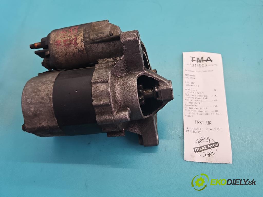 Citroen C3 I 2002-2009 1.1 8V 60 hp manual 44 kW 1124 cm3 5- startér: 9633292480 (Startér)
