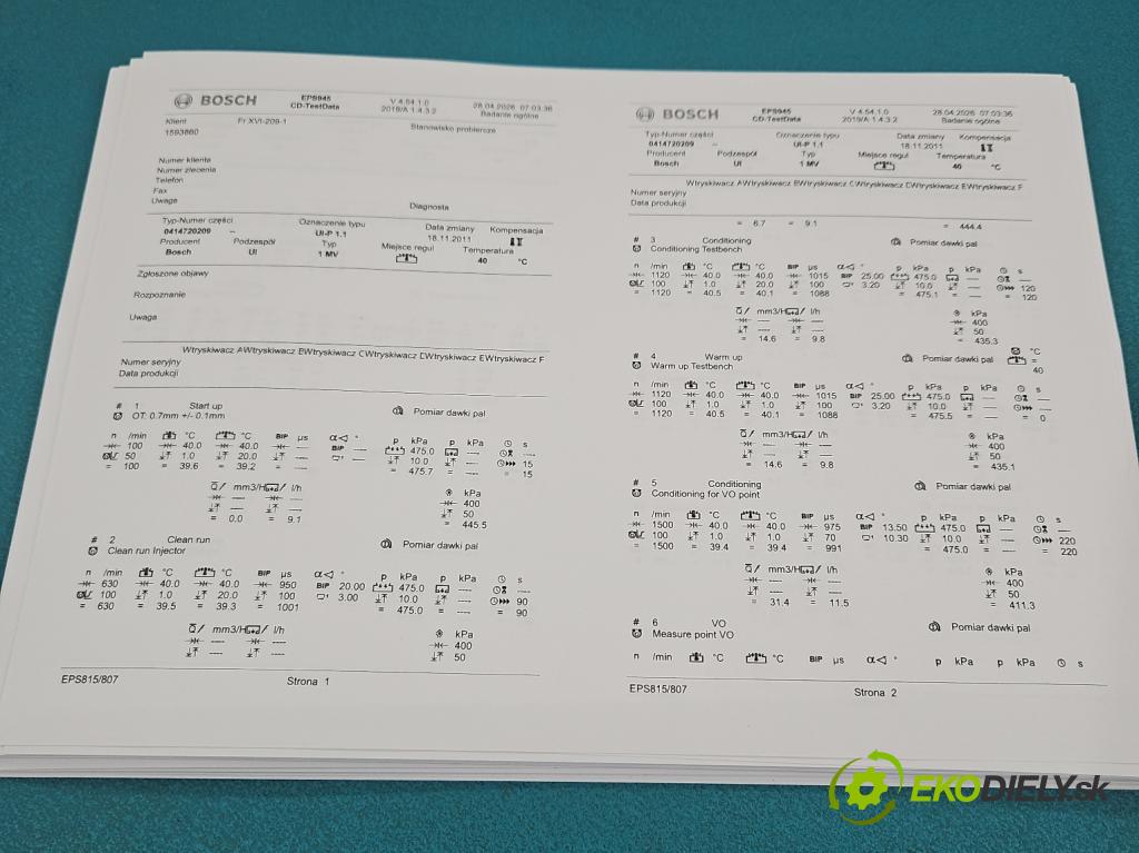 Vw Sharan I 1995-2010 1.9 tdi 131 hp manual 96 kW 1896 cm3 5- vstřikovací čerpadlo 0414720209 (Vstřikovač paliva)