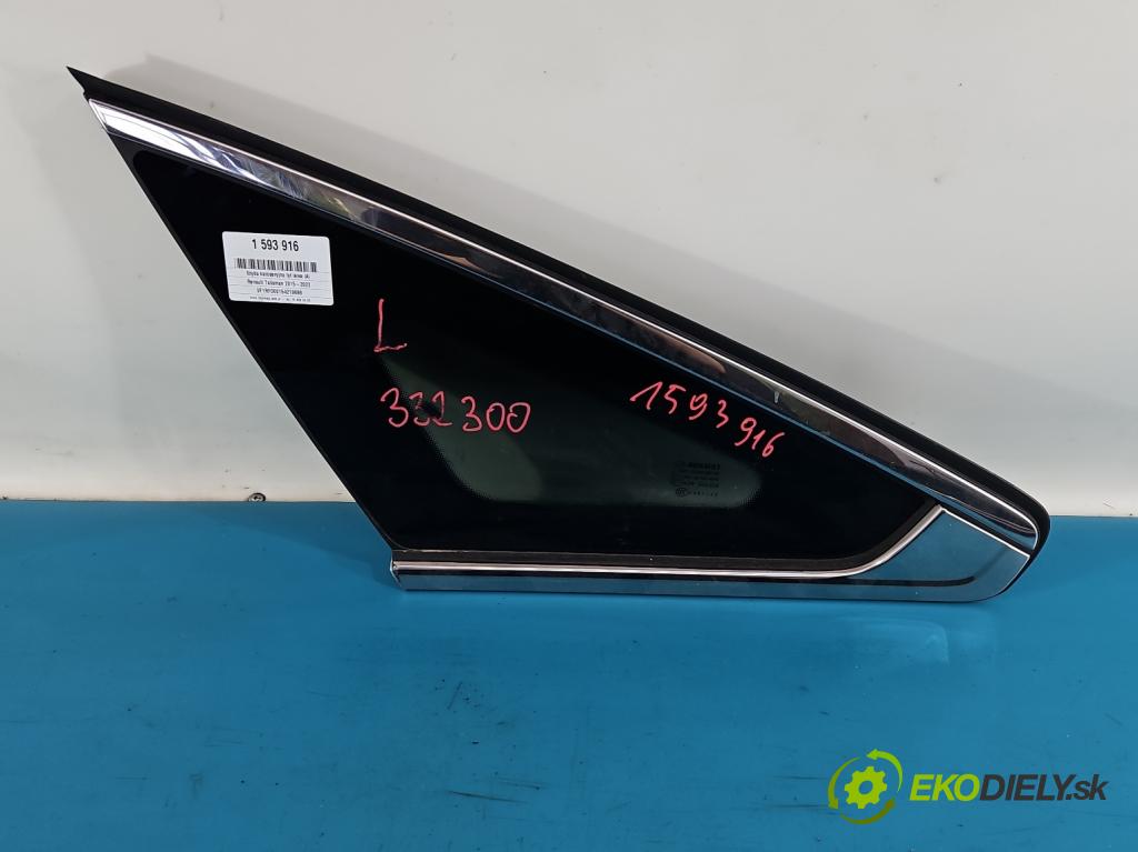 Renault Talisman 2015-2022 1.6 dci 160 HP automatic 118 kW 1598 cm3 4- sklo zadné ľavé 