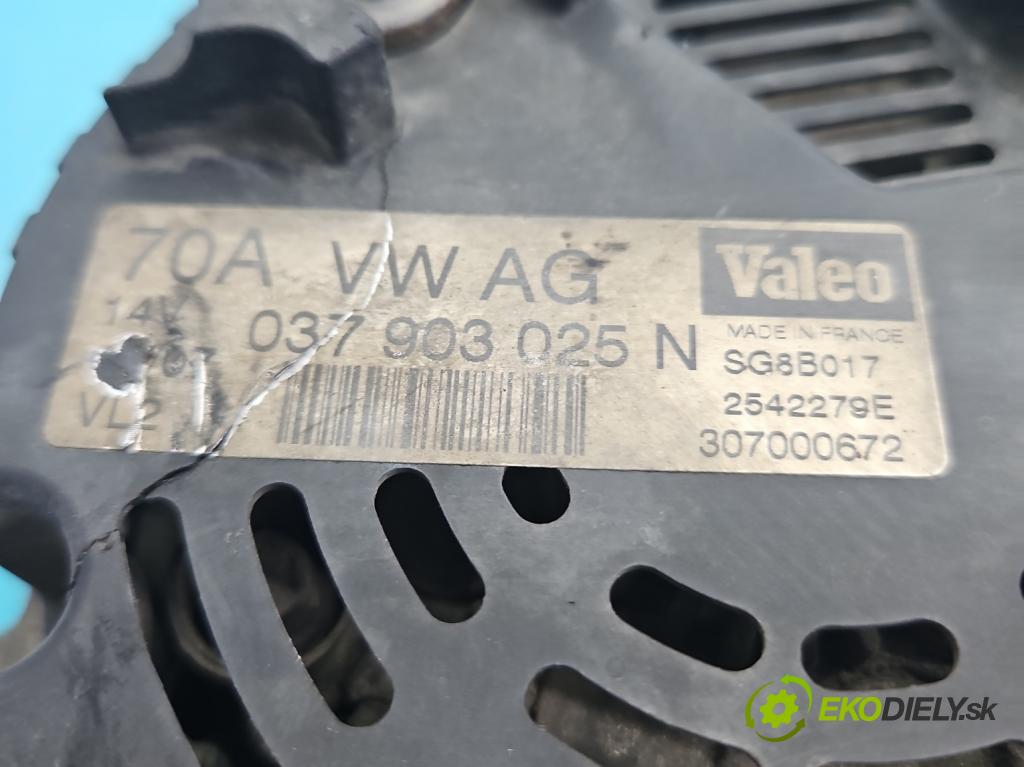 Skoda Fabia I 1999-2007 1.4 16V 80 HP manual 59 kW 1390 cm3 4- Alternator 03790325N (Alternátor)