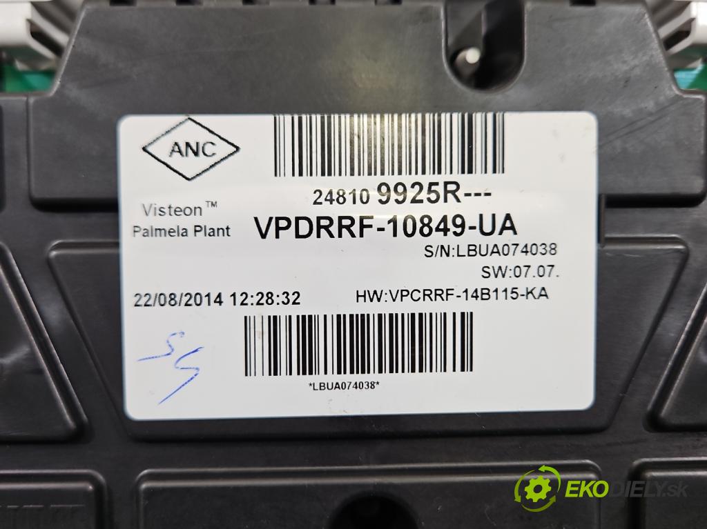 Renault Captur I 2013-2019 0.9 90 HP manual 66 kW 898 cm3 5- prístrojovka/ budíky 248109925R (Prístrojová doska)