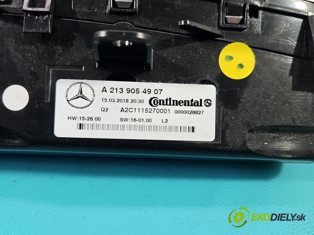 Mercedes E W213 2016-2023 2.0 cdi 654920 194KM: automatic 143 kW 1950 cm3 5- panel kúrenia A2139054907