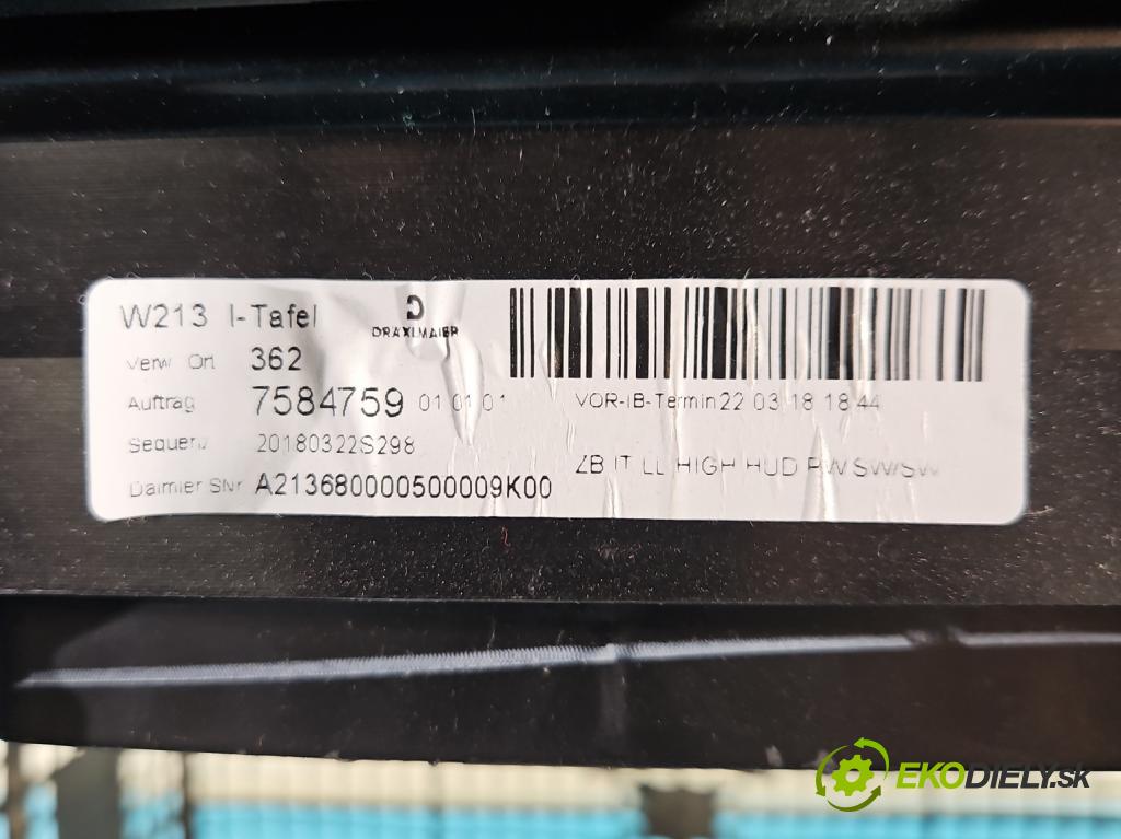 Mercedes E W213 2016-2023 2.0 cdi 654920 194KM: automatic 143 kW 1950 cm3 5- kokpit,pristrojová doska rozdeľovacia