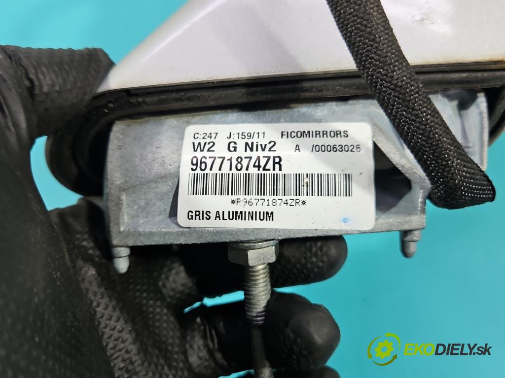 Peugeot 508 I 2010-2018 2.0 hdi 163 HP manual 120 kW 1997 cm3 5- zrkadlo ľavé 96771874ZR (Kľučka dverí ostatné)
