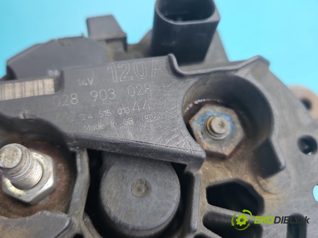 Audi A3 8L 1996-2003 1.9 tdi 90 HP manual 66 kW 1896 cm3 3- Alternator 028903028E (Alternátor)