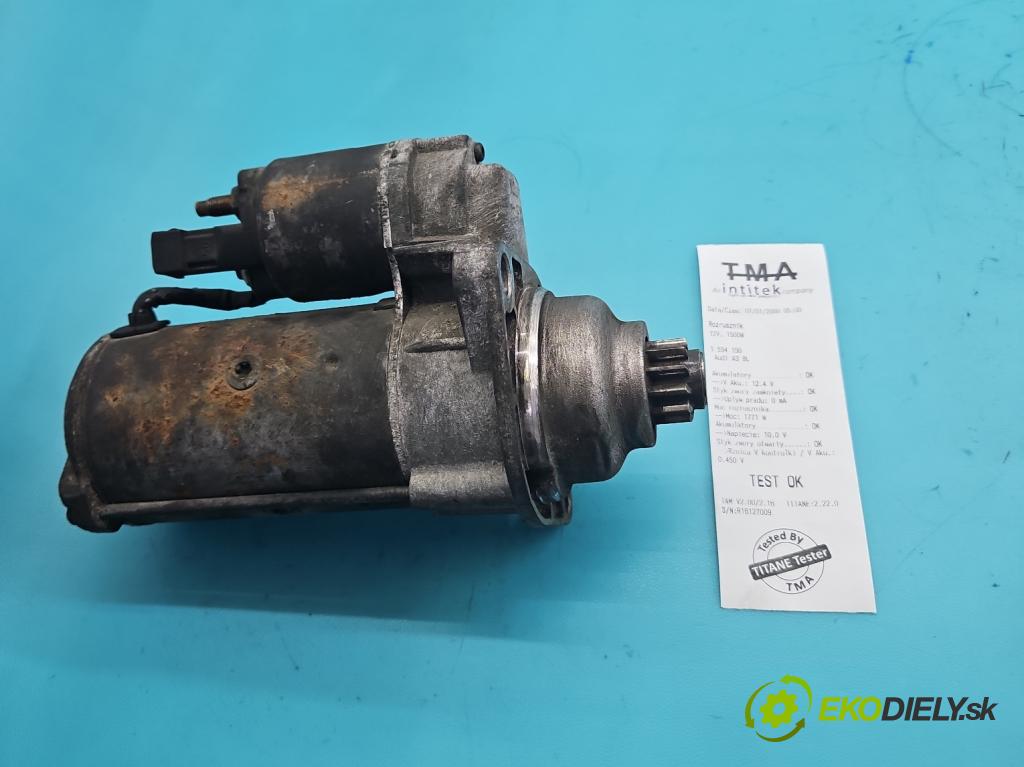 Audi A3 8L 1996-2003 1.9 tdi 90 hp manual 66 kW 1896 cm3 3- startér: 02A911024B (Startér)