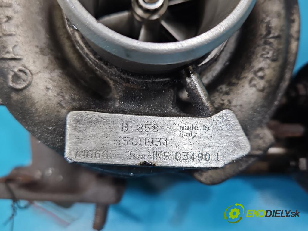 Alfa romeo 147 1.9 jtd 150 HP manual 110 kW 1910 cm3 3- turbodúchadlo, turbo 716665-2 (Turbodúchadlo (kompletné))