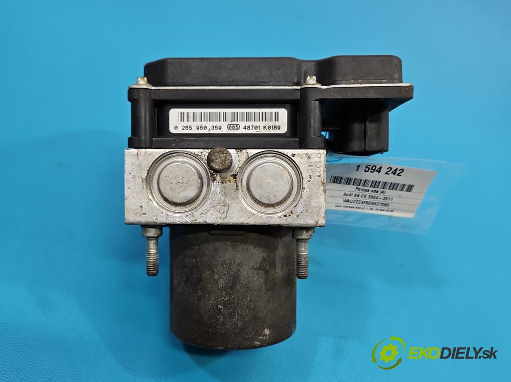Audi A6 C6 2004-2011 3.0 tdi 224hp automatic 165 kW 2967 cm3 4- čerpadlo abs 0265234111 (Pumpa ABS)