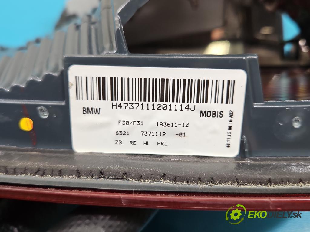 Bmw 3 F30 2011-2018 2.0d 116 HP manual 85 kW 1995 cm3 5- svetlo / reflektor zadné pravé 7371112 (Kľučka dverí ostatné)