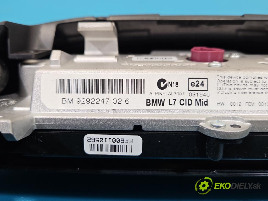 Bmw 3 F30 2011-2018 2.0d 116 HP manual 85 kW 1995 cm3 5- Zobrazit: 9292247 (Prístrojová doska)