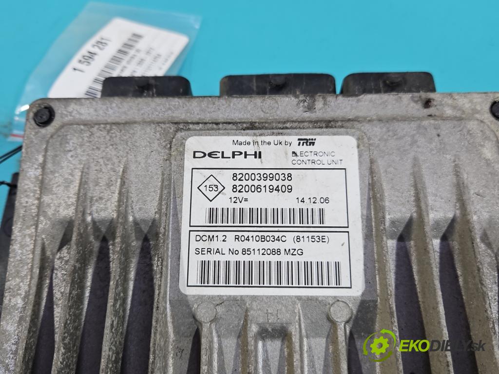 Nissan Note I 2006-2012 1.5 dci 86 HP manual 63 kW 1461 cm3 5- riadiaca jednotka motora 8200399038