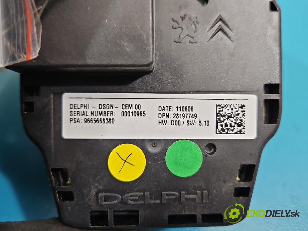 Peugeot 508 I 2010-2018 2.0 hdi 163 hp manual 120 kW 1997 cm3 5- Přepínač rádia nebo navigace: 9665668380