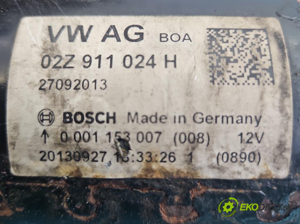 Vw Passat B7 2010-2014 1.6 tdi 105 HP manual 77 kW 1598 cm3 5- štartér 02Z911024H (Štartér)