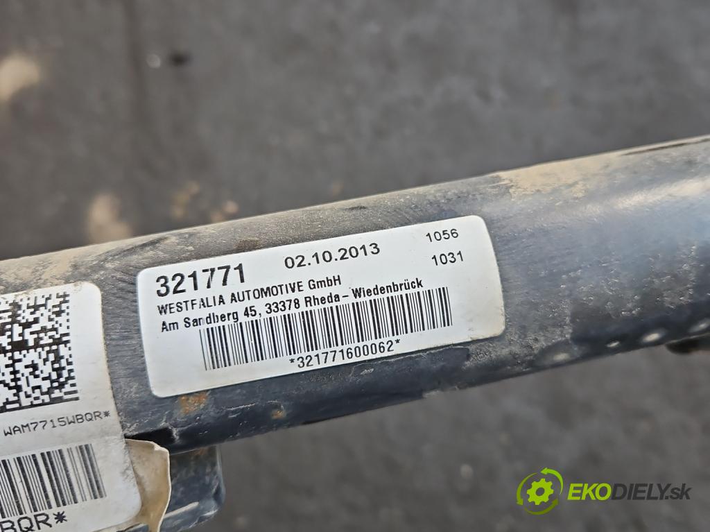 Vw Passat B7 2010-2014 1.6 tdi 105 HP manual 77 kW 1598 cm3 5- Hák: vlečení: 3AA803880H (Ťažné zariadenie)