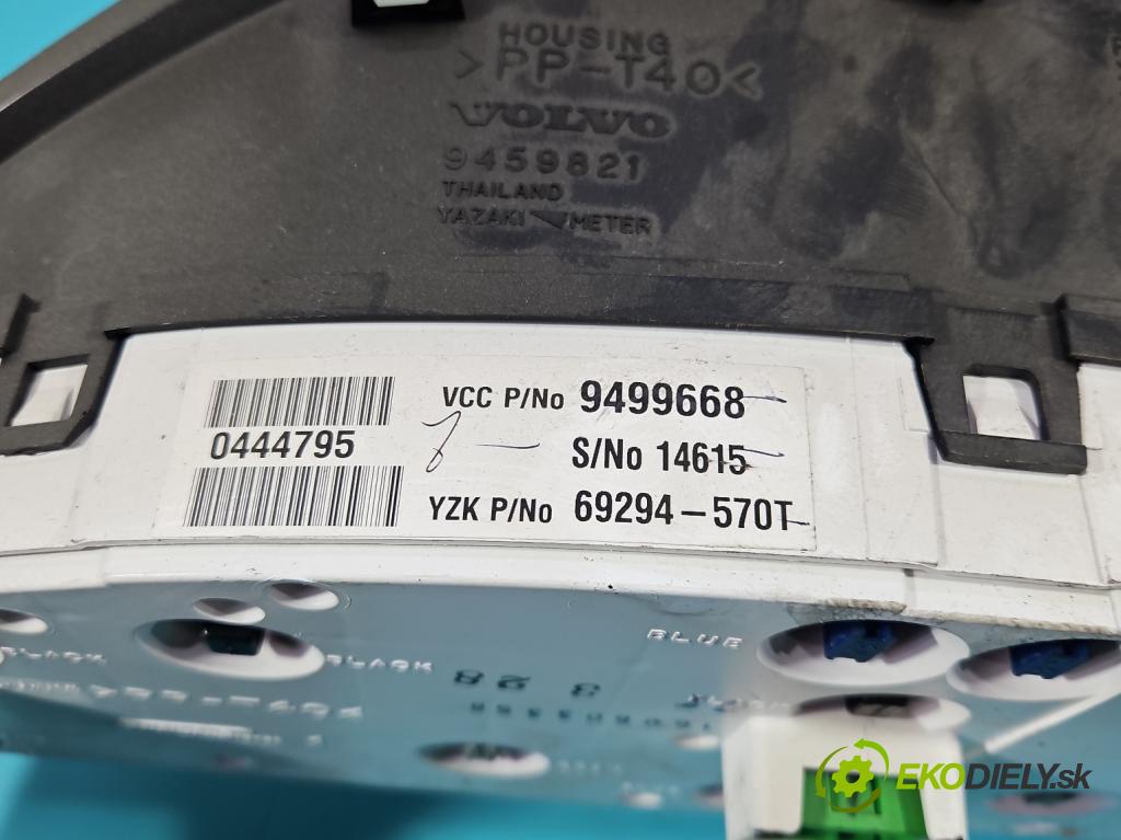 Volvo S60 I 2000-2010 2.4 20V 140 HP manual 103 kW 2435 cm3 4- prístrojovka/ budíky 9499668 (Prístrojová doska)