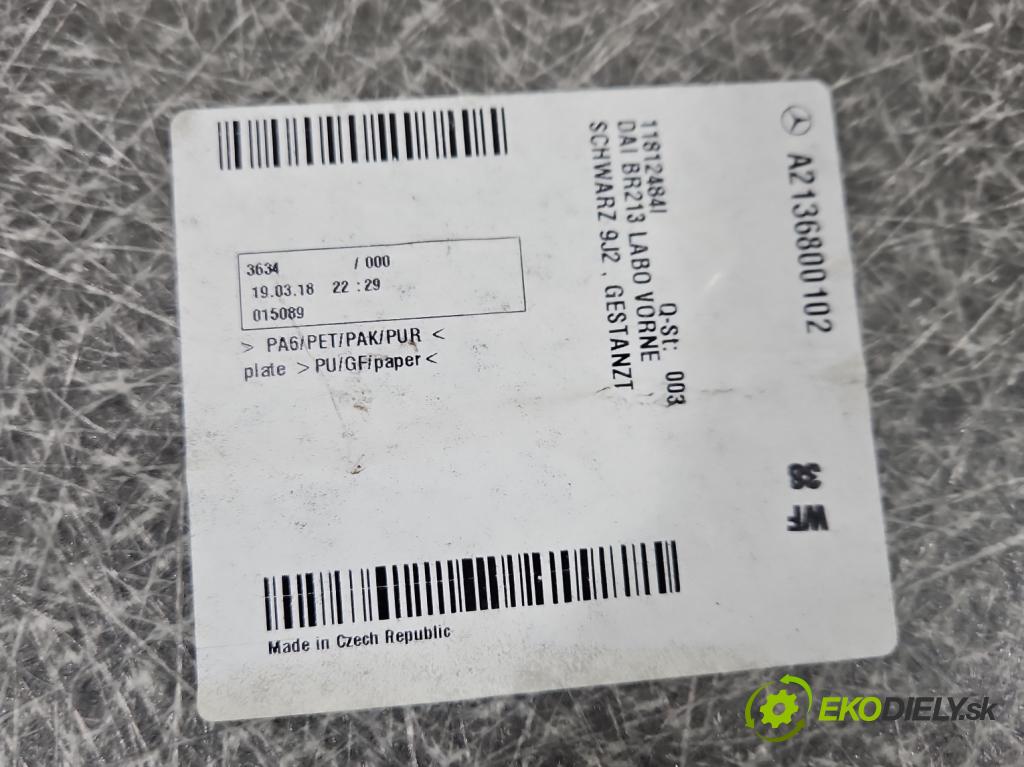 Mercedes E W213 2016-2023 2.0 cdi 654920 194KM: automatic 143 kW 1950 cm3 5- koberec do auta kufra: A2136800002