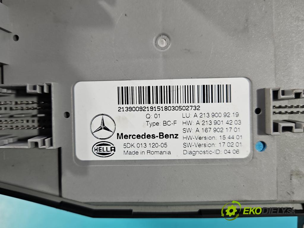 Mercedes E W213 2016-2023 2.0 cdi 654920 194KM: automatic 143 kW 1950 cm3 5- riadiaca jednotka ostatné A2139009219