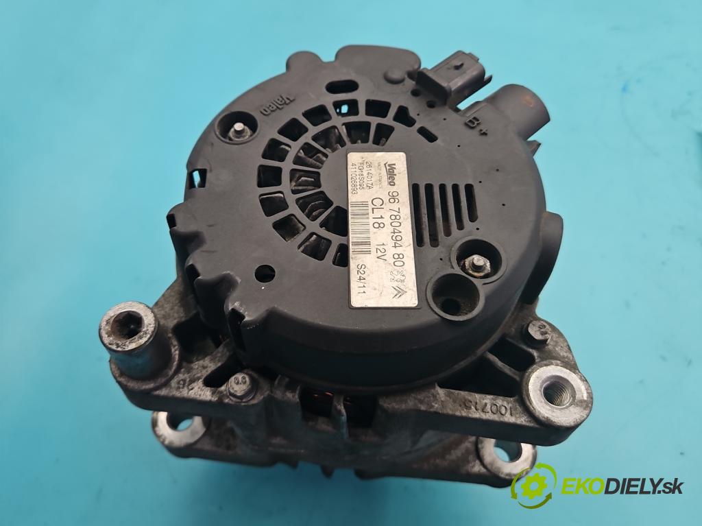 Peugeot 508 I 2010-2018 2.0 hdi 163 HP manual 120 kW 1997 cm3 5- Alternator 9678049480 (Alternátor)