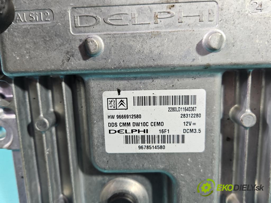 Peugeot 508 I 2010-2018 2.0 hdi 163 HP manual 120 kW 1997 cm3 5- riadiaca jednotka motora 9666912580