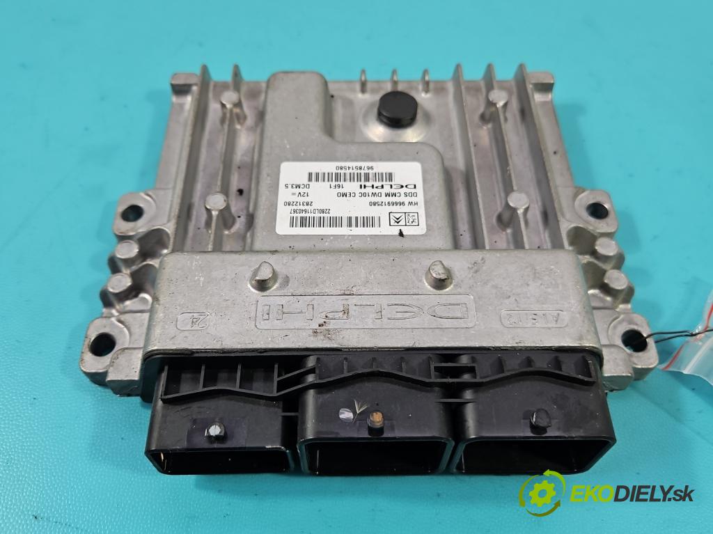 Peugeot 508 I 2010-2018 2.0 hdi 163 hp manual 120 kW 1997 cm3 5- řídící jednotka motoru 9666912580