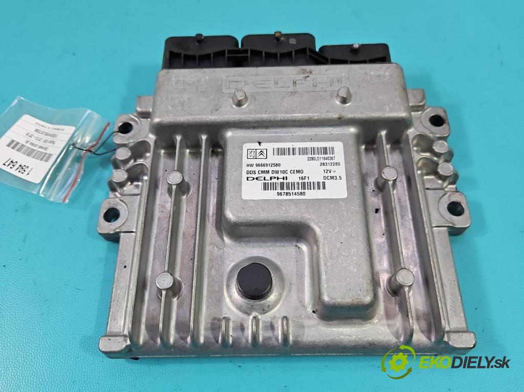 Peugeot 508 I 2010-2018 2.0 hdi 163 HP manual 120 kW 1997 cm3 5- riadiaca jednotka motora 9666912580
