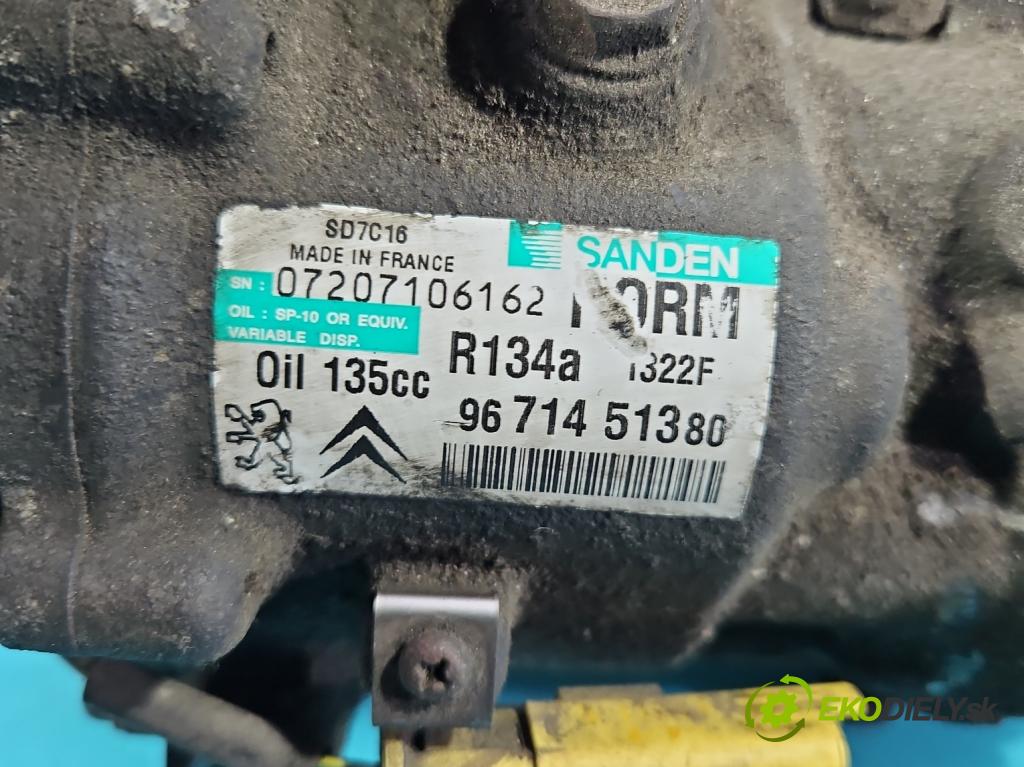Peugeot 508 I 2010-2018 2.0 hdi 163 HP manual 120 kW 1997 cm3 5- Kompresor: klimatizácie 9671451380 (Kompresor klimatizácie)