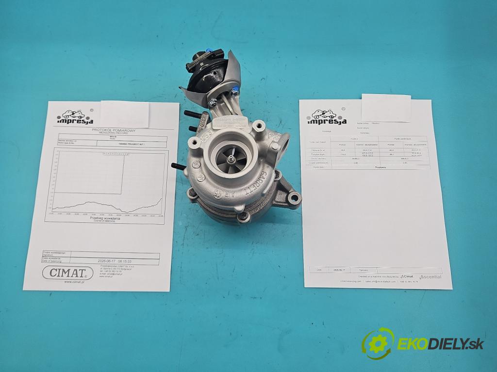 Peugeot 807 2002-2014 2.0 hdi 136hp manual 100 kW 1997 cm3 5- Turbodmychadlo repasováno 760220-3