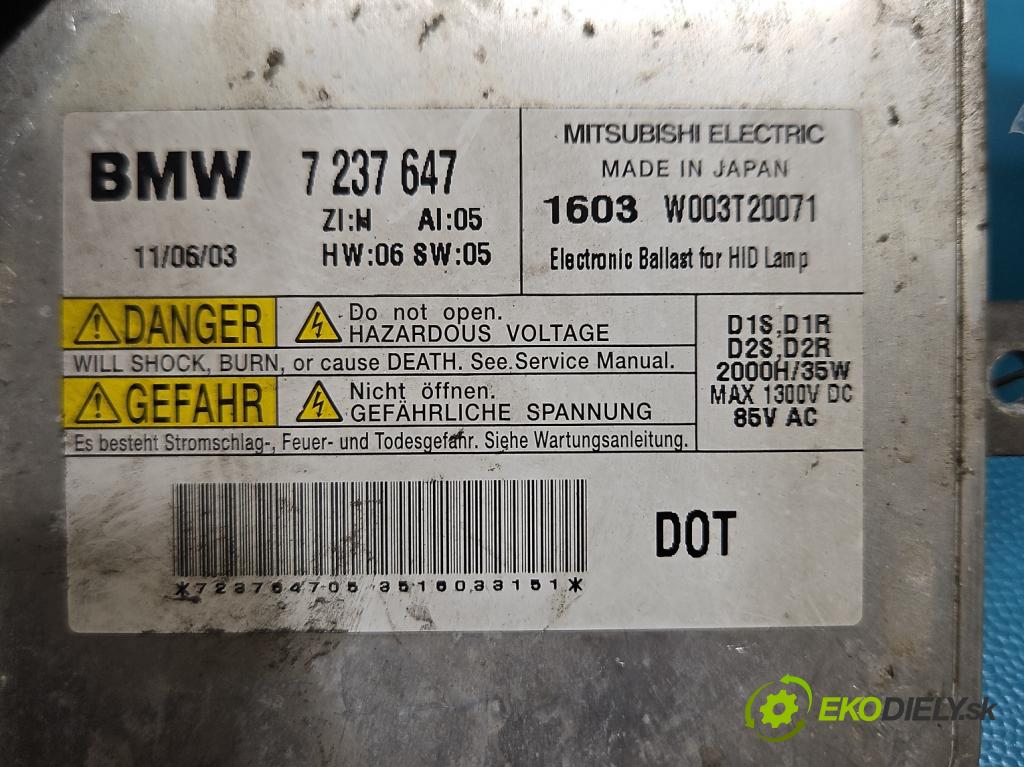 Bmw 7 F01 2008-2015 3.0d 306KM automatic 225 kW 2993 cm3 4- střídač: xenon 7237647 (Riadiaca jednotka xenónu)