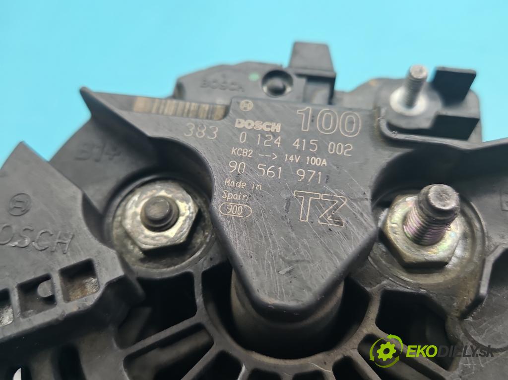 Opel Astra II 1998-2009 1.6 16V 101 HP manual 74 kW 1598 cm3 5- Alternator 0124415002 (Alternátor)