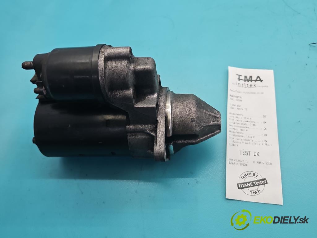 Opel Astra II 1998-2009 1.6 16V 101 hp manual 74 kW 1598 cm3 5- startér: 0001107401 (Startér)