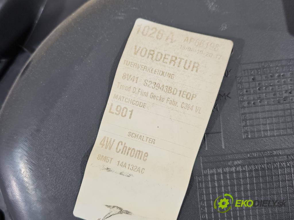 Ford Kuga Mk1 2008-2013 2.0 tdci 140 HP manual 103 kW 1997 cm3 5- Čalounictví: dvere predné ľavé 7M51-R23943-AB