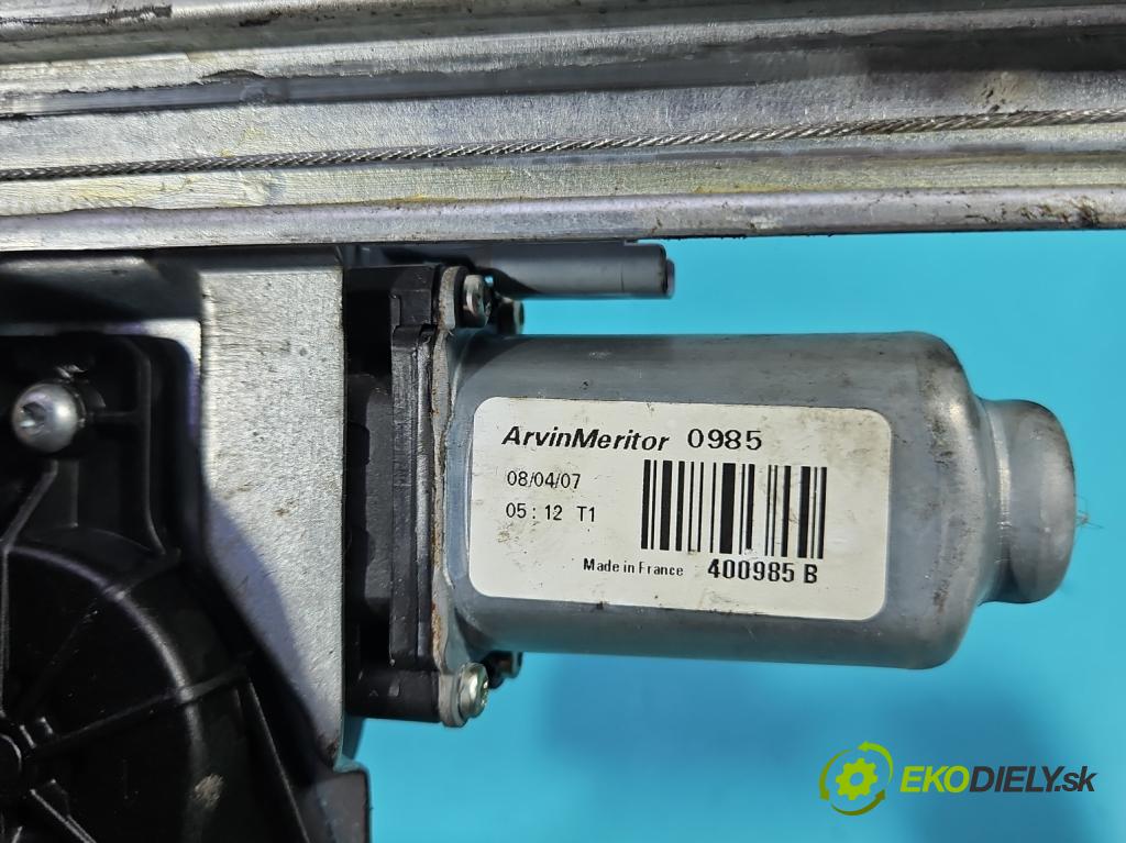 Fiat Scudo II 2006-2016 1.6 jtd 90 HP manual 66.2 kW 1560 cm3 5- mechanizmus okna predné pravý 400985B
