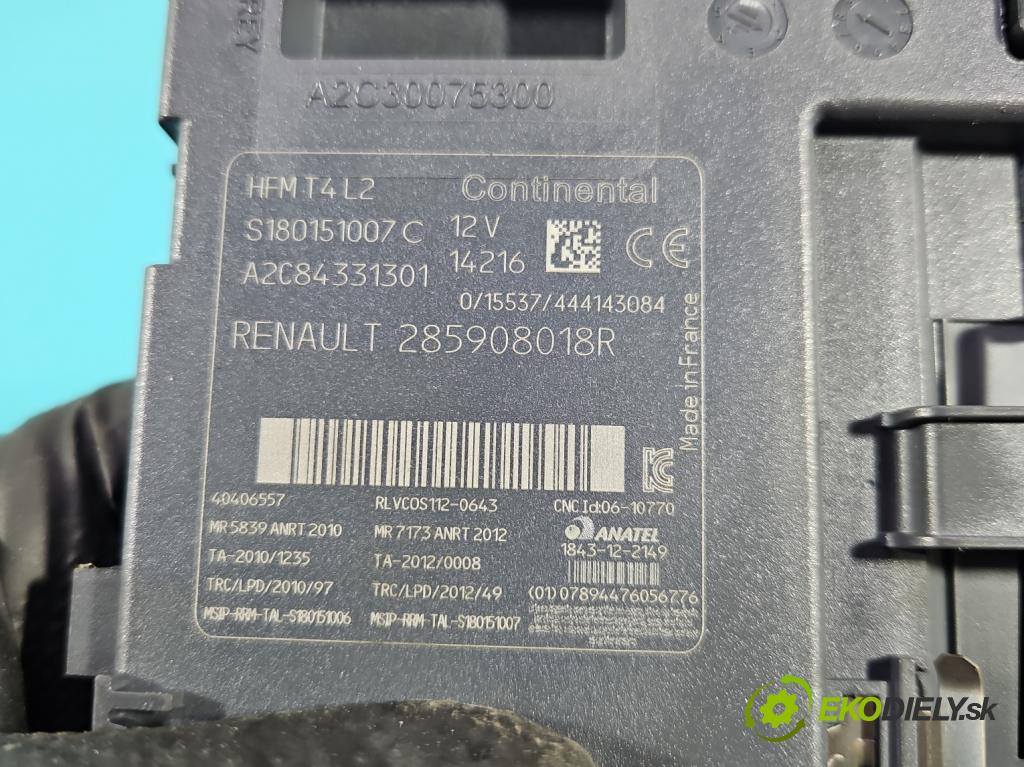 Renault Captur I 2013-2019 0.9 90 HP manual 66 kW 898 cm3 5- Čitateľ: kárt 285908018R
