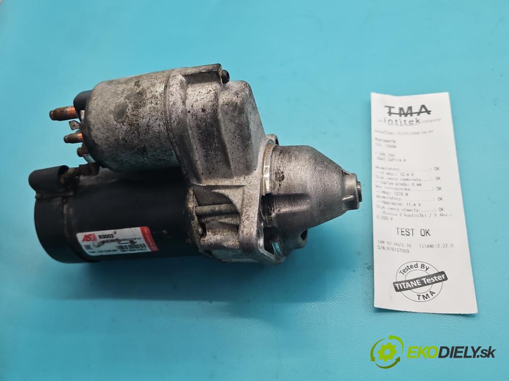 Opel Zafira A 1999-2005 1.6 16V 101 HP manual 74 kW 1598 cm3 5- štartér D6RA163 (Štartér)