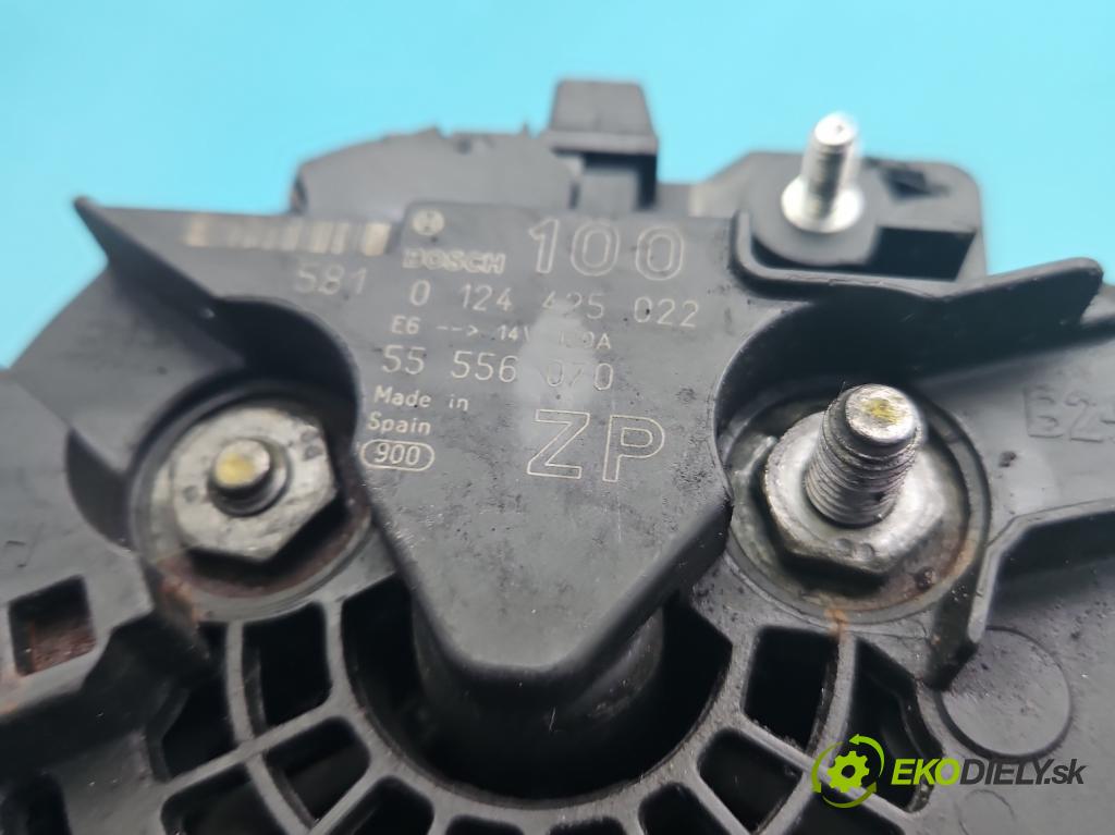 Opel Zafira A 1999-2005 1.6 16V 101 HP manual 74 kW 1598 cm3 5- Alternator 0124425022 (Alternátor)