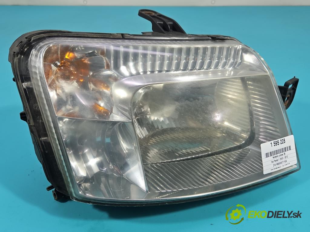 Fiat Panda II 2003-2012 1.1 8V 54 HP manual 40 kW 1108 cm3 5- Reflektor: pravý  (Svetlo predné pravé)